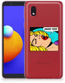 B2Ctelecom Silicone Back Case Samsung Galaxy A01 Core Hoesje met Tekst Popart Oh Yes