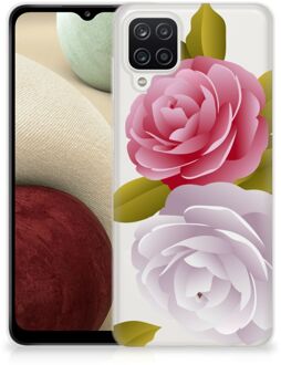 B2Ctelecom Silicone Back Case Samsung Galaxy A12 GSM Hoesje Roses