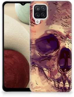 B2Ctelecom Silicone Back Case Samsung Galaxy A12 GSM Hoesje Skullhead