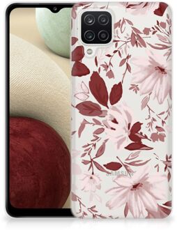 B2Ctelecom Silicone Back Case Samsung Galaxy A12 GSM Hoesje Watercolor Flowers