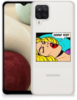 B2Ctelecom Silicone Back Case Samsung Galaxy A12 Hoesje met Tekst Popart Oh Yes