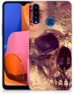 B2Ctelecom Silicone Back Case Samsung Galaxy A20s GSM Hoesje Skullhead