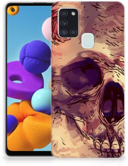 B2Ctelecom Silicone Back Case Samsung Galaxy A21s GSM Hoesje Skullhead