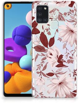 B2Ctelecom Silicone Back Case Samsung Galaxy A21s GSM Hoesje Watercolor Flowers