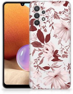 B2Ctelecom Silicone Back Case Samsung Galaxy A32 4G GSM Hoesje Watercolor Flowers