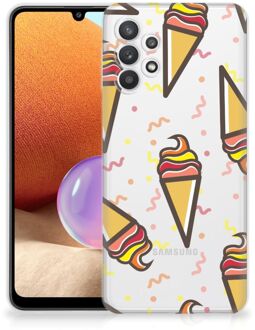 B2Ctelecom Silicone Back Case Samsung Galaxy A32 4G Hoesje Super als Cadeau voor Kleinzoon Icecream