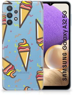 B2Ctelecom Silicone Back Case Samsung Galaxy A32 5G Hoesje Super als Cadeau voor Kleinzoon Icecream