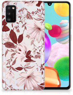 B2Ctelecom Silicone Back Case Samsung Galaxy A41 GSM Hoesje Watercolor Flowers