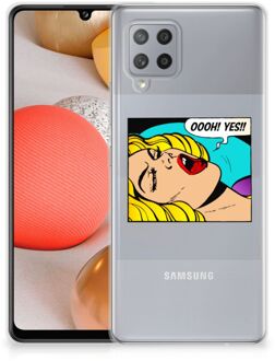 B2Ctelecom Silicone Back Case Samsung Galaxy A42 Hoesje met Tekst Popart Oh Yes