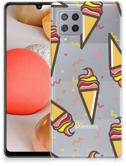 B2Ctelecom Silicone Back Case Samsung Galaxy A42 Hoesje Super als Cadeau voor Kleinzoon Icecream