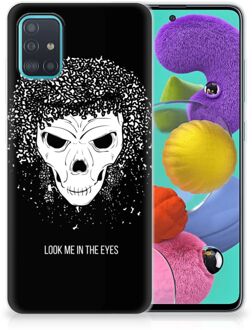 B2Ctelecom Silicone Back Case Samsung Galaxy A51 Skull Hair