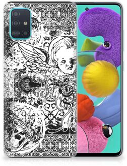 B2Ctelecom Silicone Back Case Samsung Galaxy A51 Skulls Angel