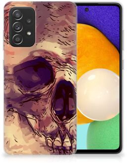 B2Ctelecom Silicone Back Case Samsung Galaxy A52 (5G/4G) GSM Hoesje Skullhead