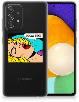 B2Ctelecom Silicone Back Case Samsung Galaxy A52 (5G/4G) Hoesje met Tekst Popart Oh Yes