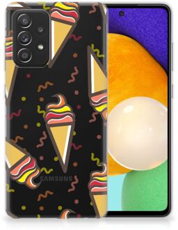 B2Ctelecom Silicone Back Case Samsung Galaxy A52 (5G/4G) Hoesje Super als Cadeau voor Kleinzoon Icecream