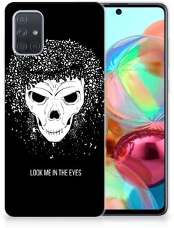 B2Ctelecom Silicone Back Case Samsung Galaxy A71 Skull Hair