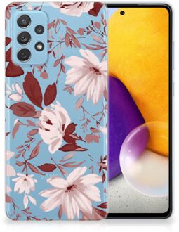 B2Ctelecom Silicone Back Case Samsung Galaxy A72 GSM Hoesje Watercolor Flowers