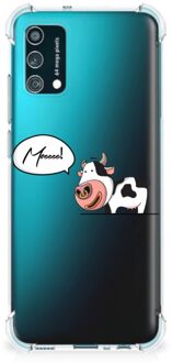 B2Ctelecom Silicone Back Case Samsung Galaxy M02s | A02s Telefoonhoesje  met doorzichtige rand Cow