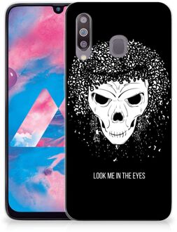 B2Ctelecom Silicone Back Case Samsung Galaxy M30 Skull Hair