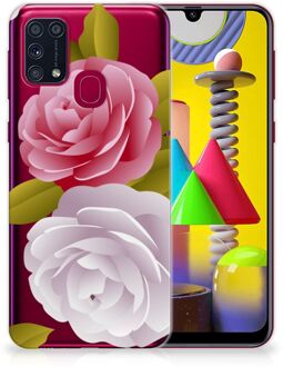 B2Ctelecom Silicone Back Case Samsung Galaxy M31 GSM Hoesje Roses