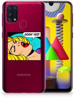 B2Ctelecom Silicone Back Case Samsung Galaxy M31 Hoesje met Tekst Popart Oh Yes