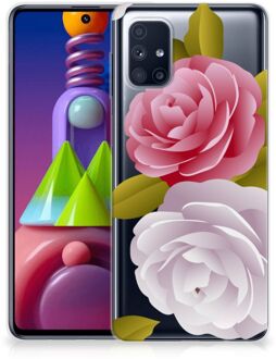 B2Ctelecom Silicone Back Case Samsung Galaxy M51 GSM Hoesje Roses