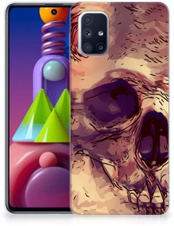 B2Ctelecom Silicone Back Case Samsung Galaxy M51 GSM Hoesje Skullhead