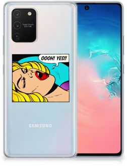 B2Ctelecom Silicone Back Case Samsung Galaxy S10 Lite Hoesje met Tekst Popart Oh Yes