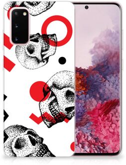 B2Ctelecom Silicone Back Case Samsung Galaxy S20 Skull Rood