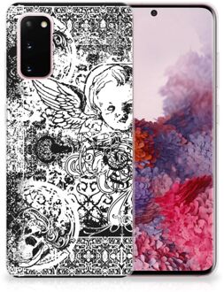 B2Ctelecom Silicone Back Case Samsung Galaxy S20 Skulls Angel