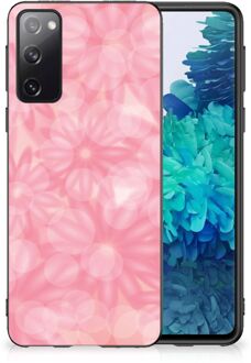 B2Ctelecom Silicone Back Case Samsung Galaxy S20 Telefoon Hoesje met Zwarte rand Lente Bloemen