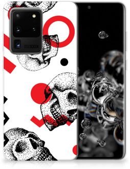 B2Ctelecom Silicone Back Case Samsung Galaxy S20 Ultra Skull Rood