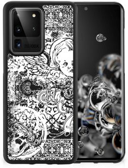 B2Ctelecom Silicone Back Case Samsung Galaxy S20 Ultra Telefoon Hoesje met Zwarte rand Skulls Angel