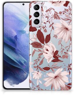 B2Ctelecom Silicone Back Case Samsung Galaxy S21 Plus GSM Hoesje Watercolor Flowers