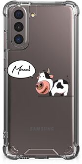 B2Ctelecom Silicone Back Case Samsung Galaxy S21 Telefoonhoesje  met doorzichtige rand Cow