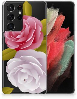 B2Ctelecom Silicone Back Case Samsung Galaxy S21 Ultra GSM Hoesje Roses