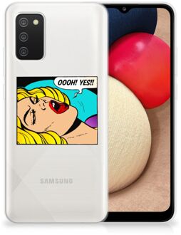 B2Ctelecom Silicone Back Case Samsung M02s | Samsung Galaxy A02s Hoesje met Tekst Popart Oh Yes