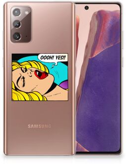 B2Ctelecom Silicone Back Case Samsung Note 20 Hoesje met Tekst Popart Oh Yes