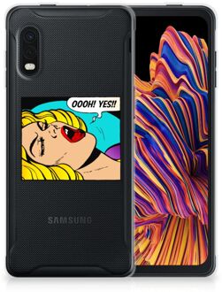 B2Ctelecom Silicone Back Case Samsung Xcover Pro Hoesje met Tekst Popart Oh Yes