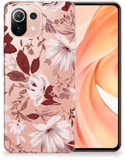 B2Ctelecom Silicone Back Case Xiaomi Mi 11 Lite GSM Hoesje Watercolor Flowers