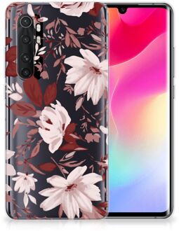 B2Ctelecom Silicone Back Case Xiaomi Mi Note 10 Lite GSM Hoesje Watercolor Flowers