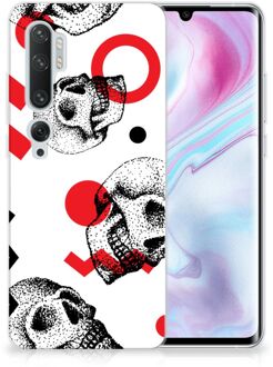 B2Ctelecom Silicone Back Case Xiaomi Mi Note 10 Pro Skull Rood