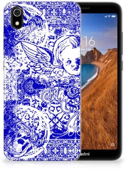 B2Ctelecom Silicone Back Case Xiaomi Redmi 7A Angel Skull Blue