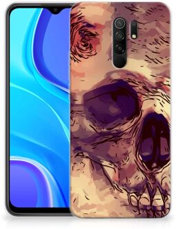 B2Ctelecom Silicone Back Case Xiaomi Redmi 9 GSM Hoesje Skullhead