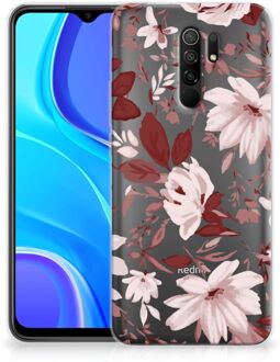 B2Ctelecom Silicone Back Case Xiaomi Redmi 9 GSM Hoesje Watercolor Flowers