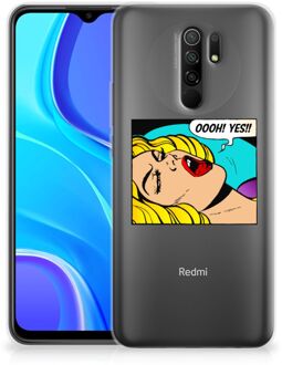 B2Ctelecom Silicone Back Case Xiaomi Redmi 9 Hoesje met Tekst Popart Oh Yes