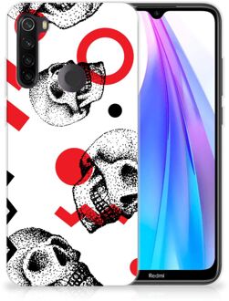 B2Ctelecom Silicone Back Case Xiaomi Redmi Note 8T Skull Rood