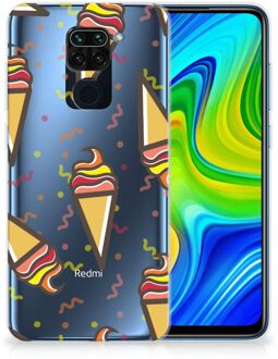 B2Ctelecom Silicone Back Case Xiaomi Redmi Note9 Hoesje Super als Cadeau voor Kleinzoon Icecream