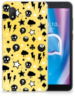 B2Ctelecom Silicone Back Cover Alcatel 1B (2020) Telefoon Hoesje Punk Yellow