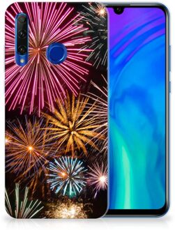 B2Ctelecom Silicone Back Cover Honor 20 Lite Vuurwerk